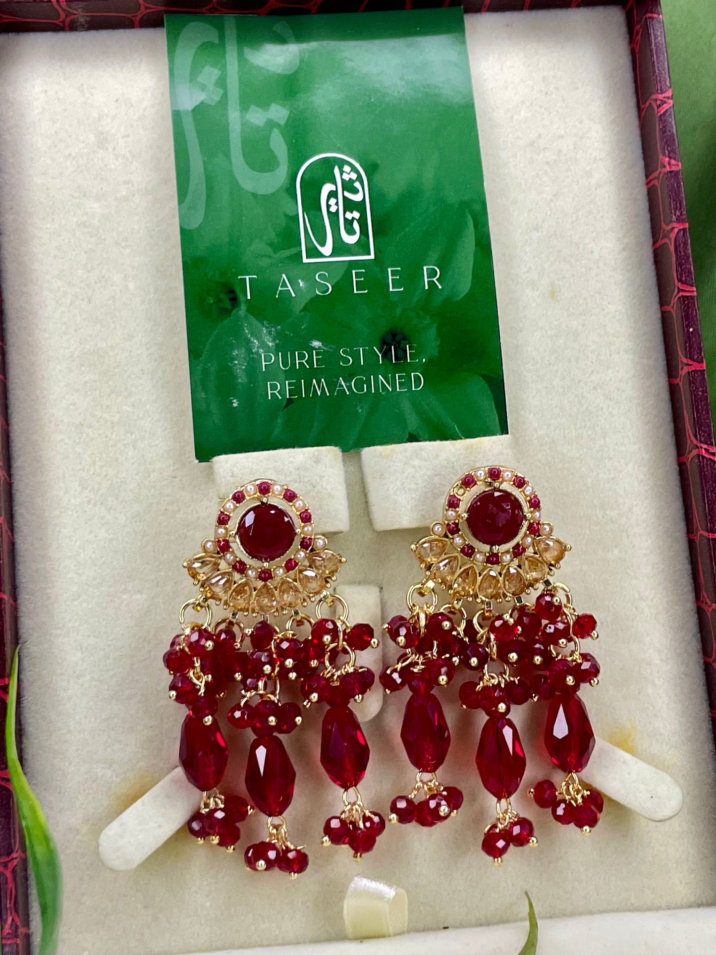Egyptian Stud Earrings - Red1