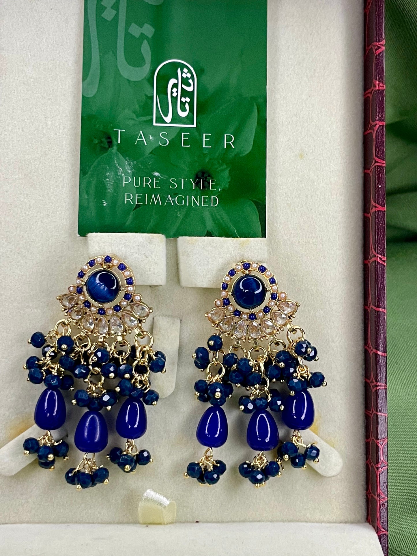 Egyptian Stud Earrings - Blue
