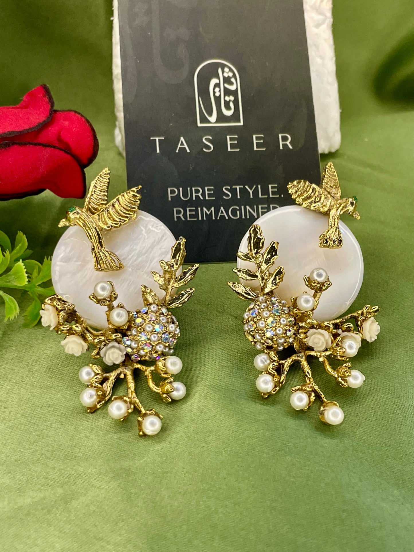 Earrings - Mother Pearled Bird Earrings