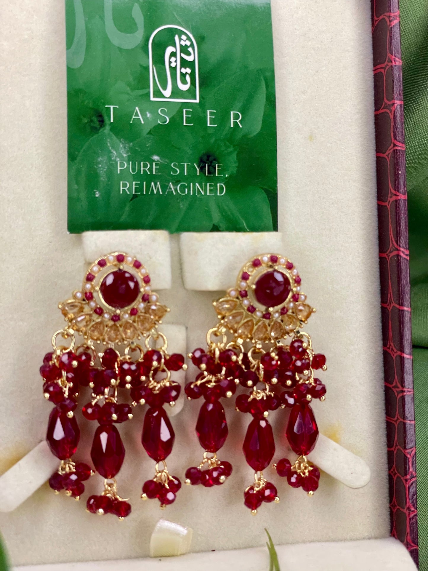 Egyptian Stud Earrings - Red1
