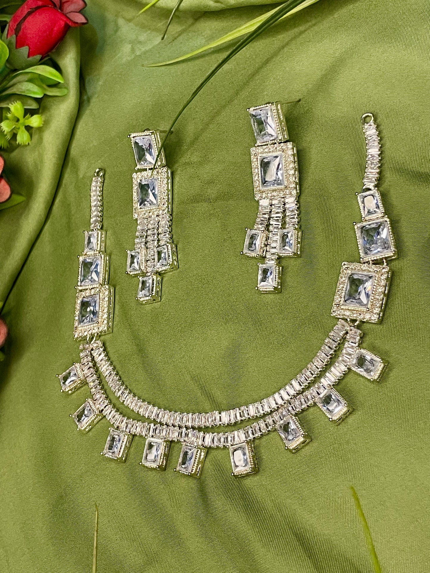 Mala Necklace Set - Silver - TNC04
