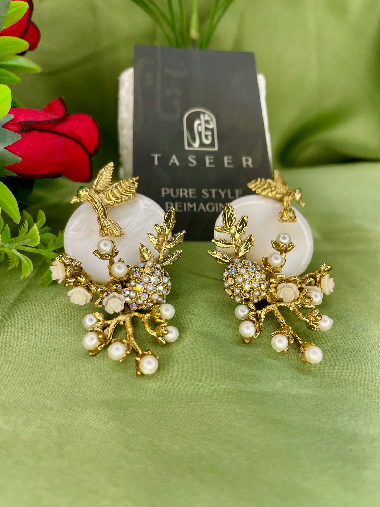 Earrings - Mother Pearled Bird Earrings