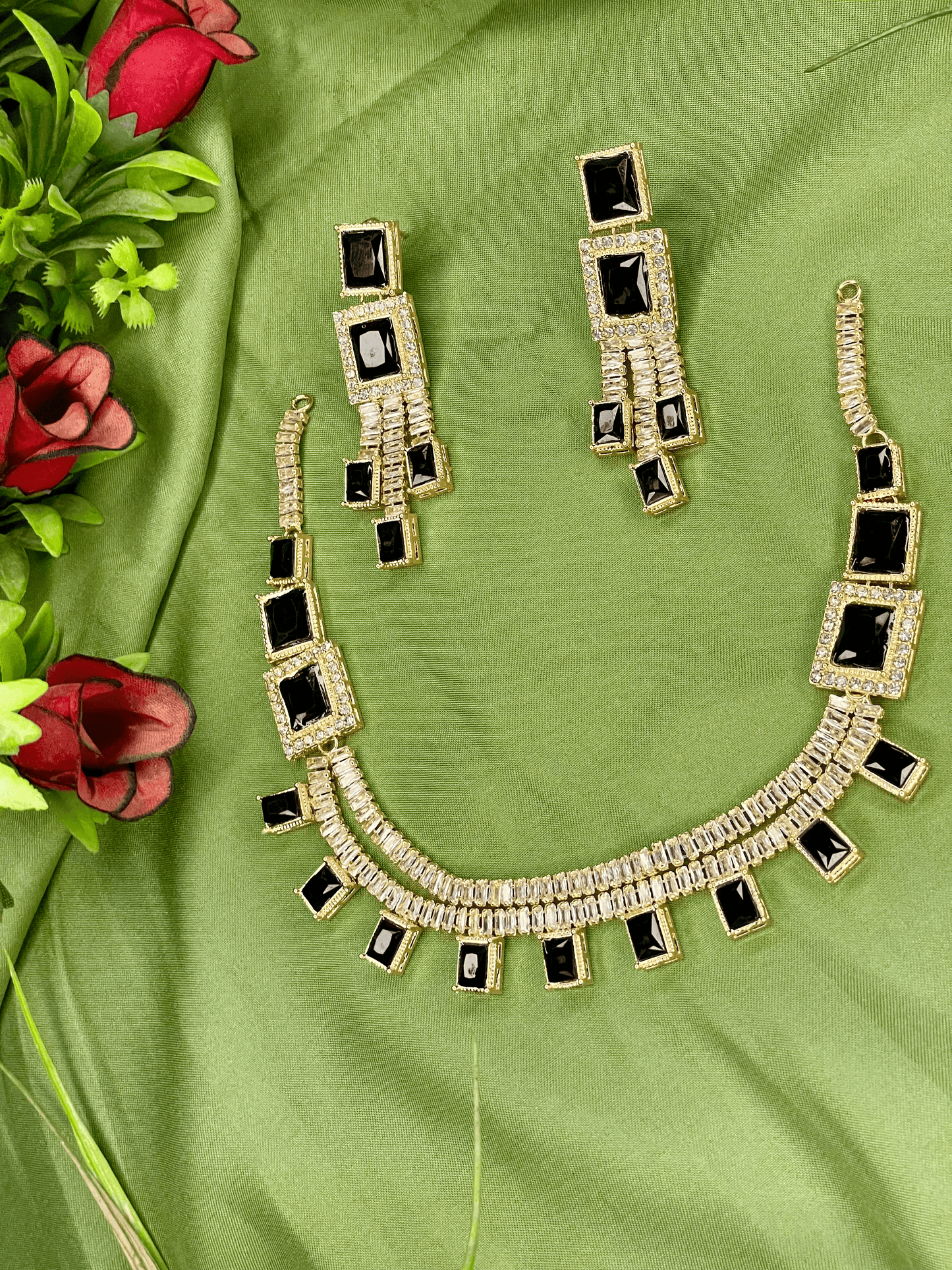 Mala Necklace Set - Black - TNC04