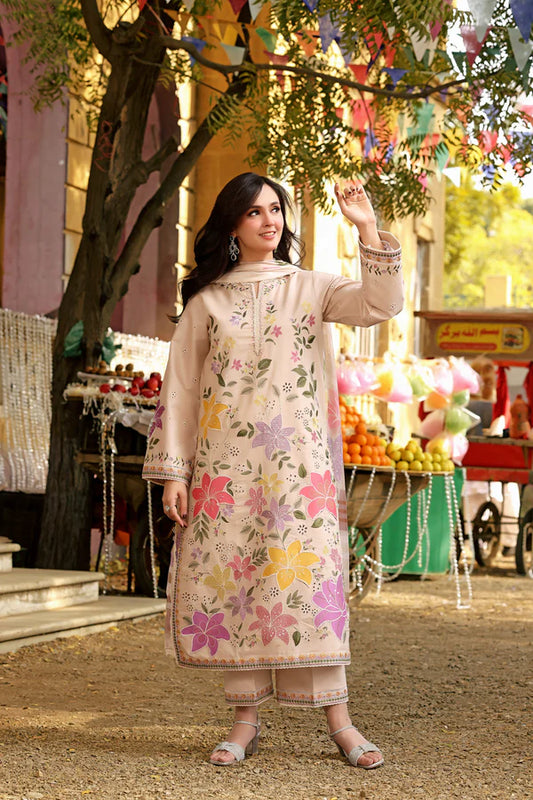 Floral Elegance – 2PC Stitched Printed Dress