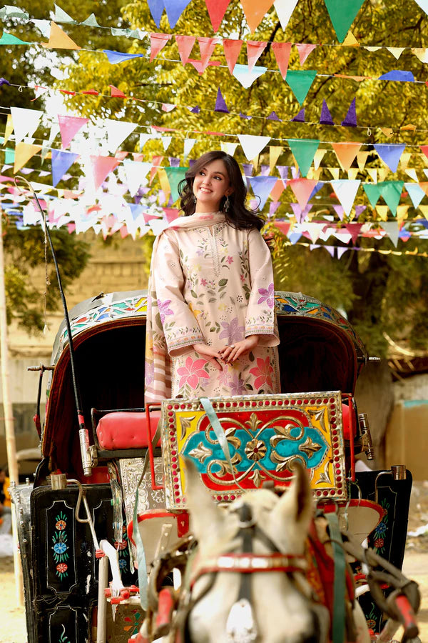 Floral Elegance – 2PC Stitched Printed Dress