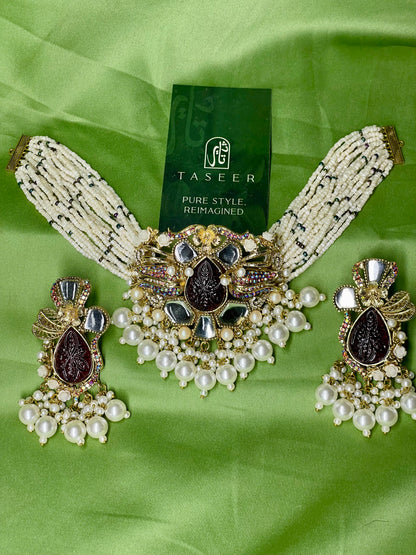 Designer Choker with Earrings - CKR02