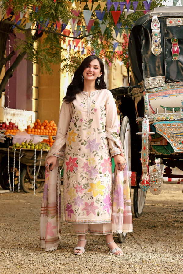 Floral Elegance – 2PC Stitched Printed Dress