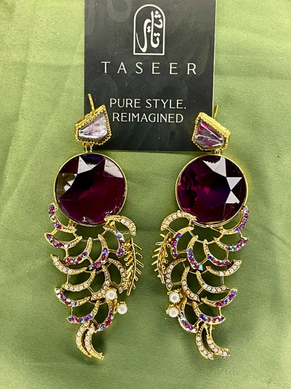 Earrings - Agate Moderate - Red