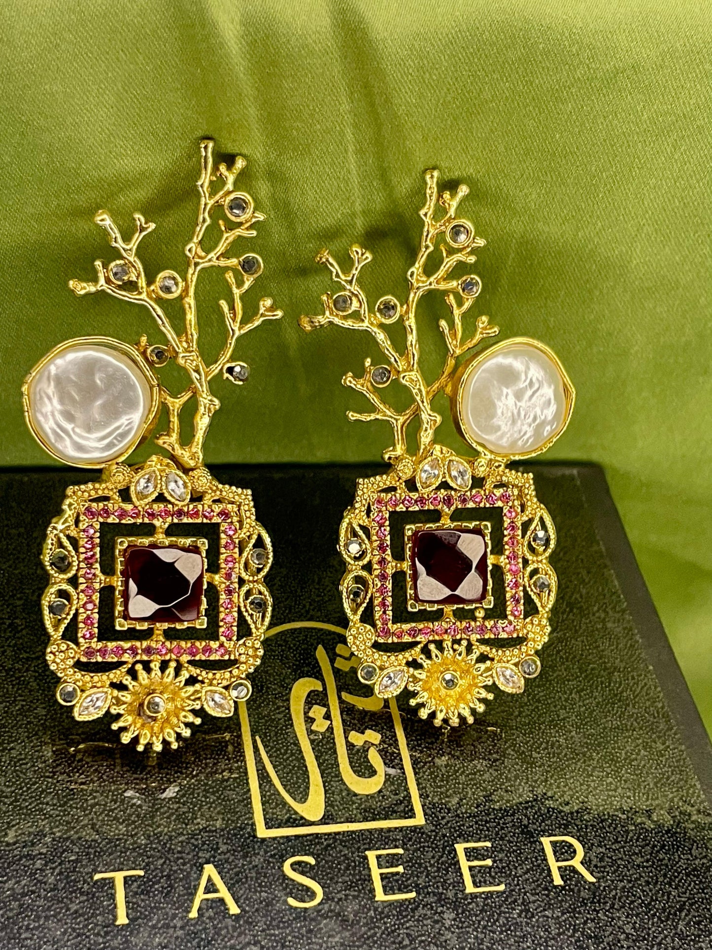 Earrings - Mother Pearl Crafted Studs