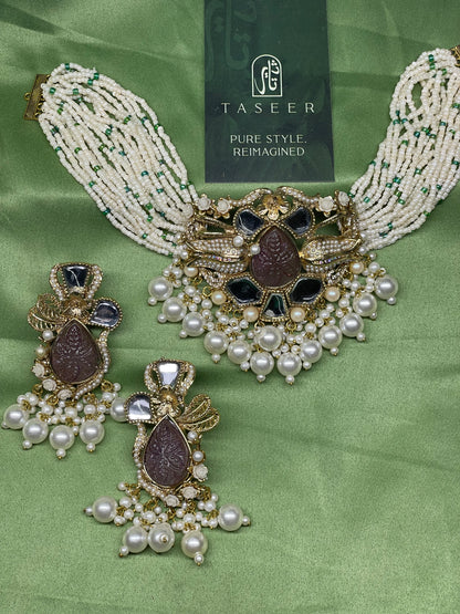 Designer Choker with Earrings - CKR01