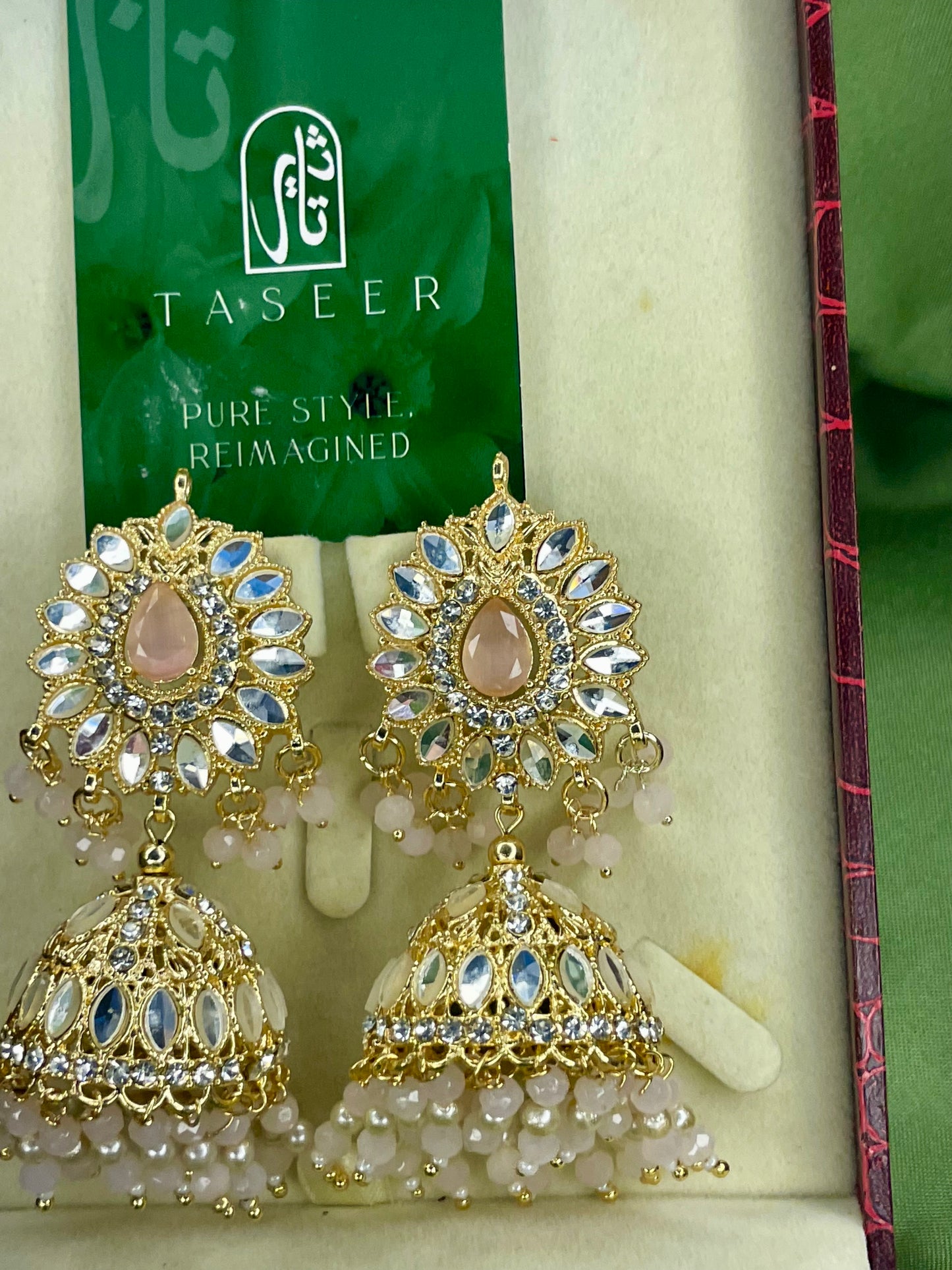 Earrings Bahawalpuri Kundan Jhumka - Round Diamond 02 - TER02