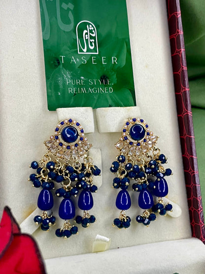 Egyptian Stud Earrings - Blue