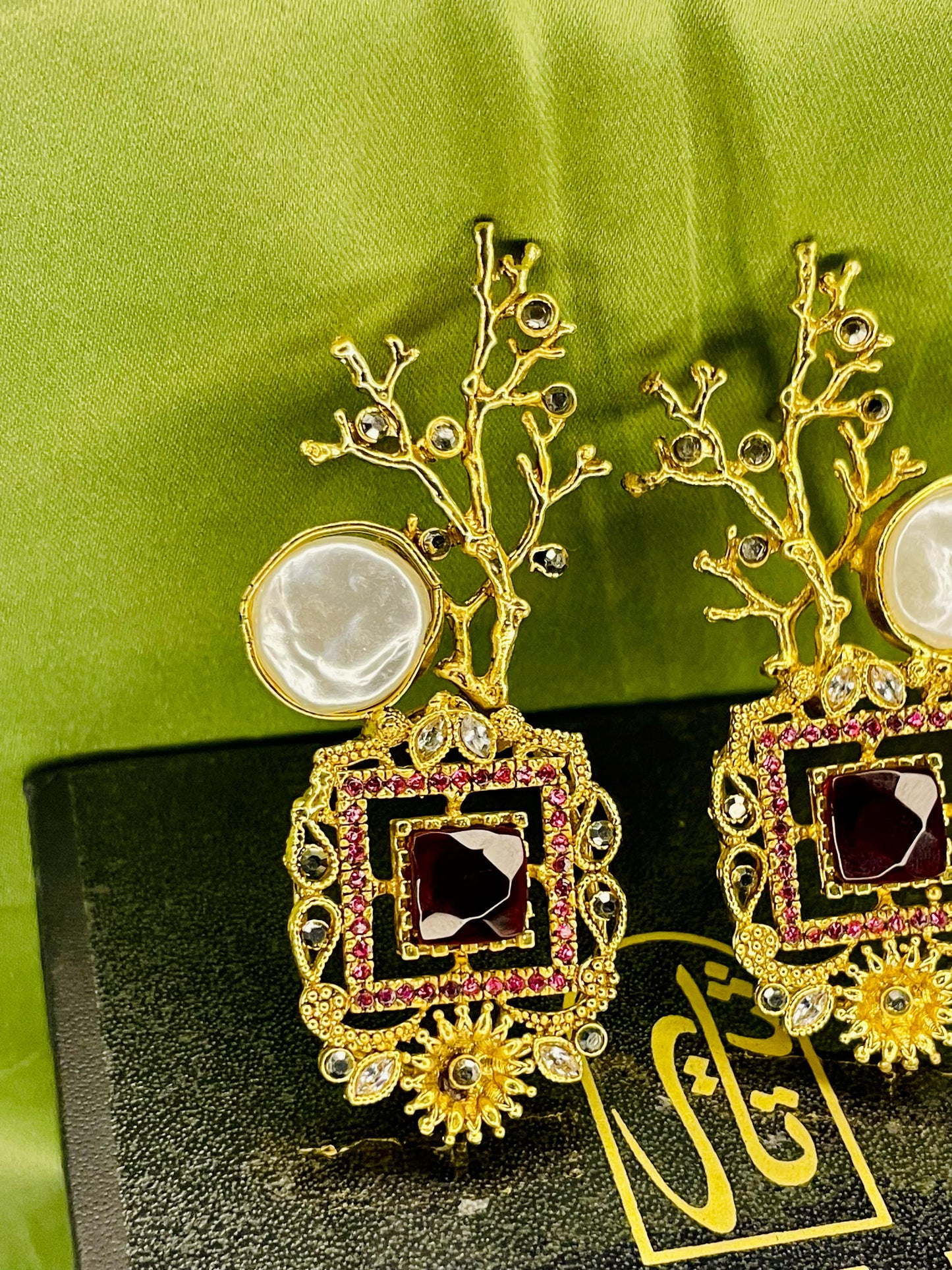 Earrings - Mother Pearl Crafted Studs