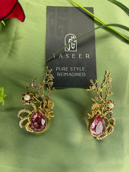 Earrings - Nature Love Stud - Pink