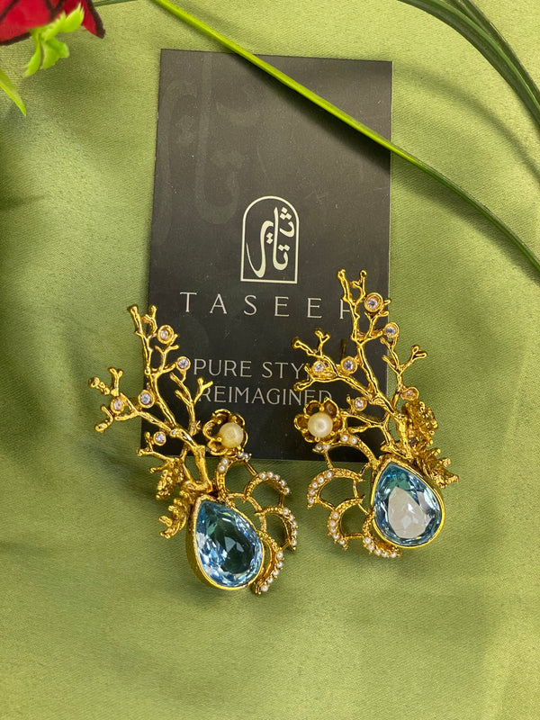 Earring - Nature Love Stud - Pale Blue