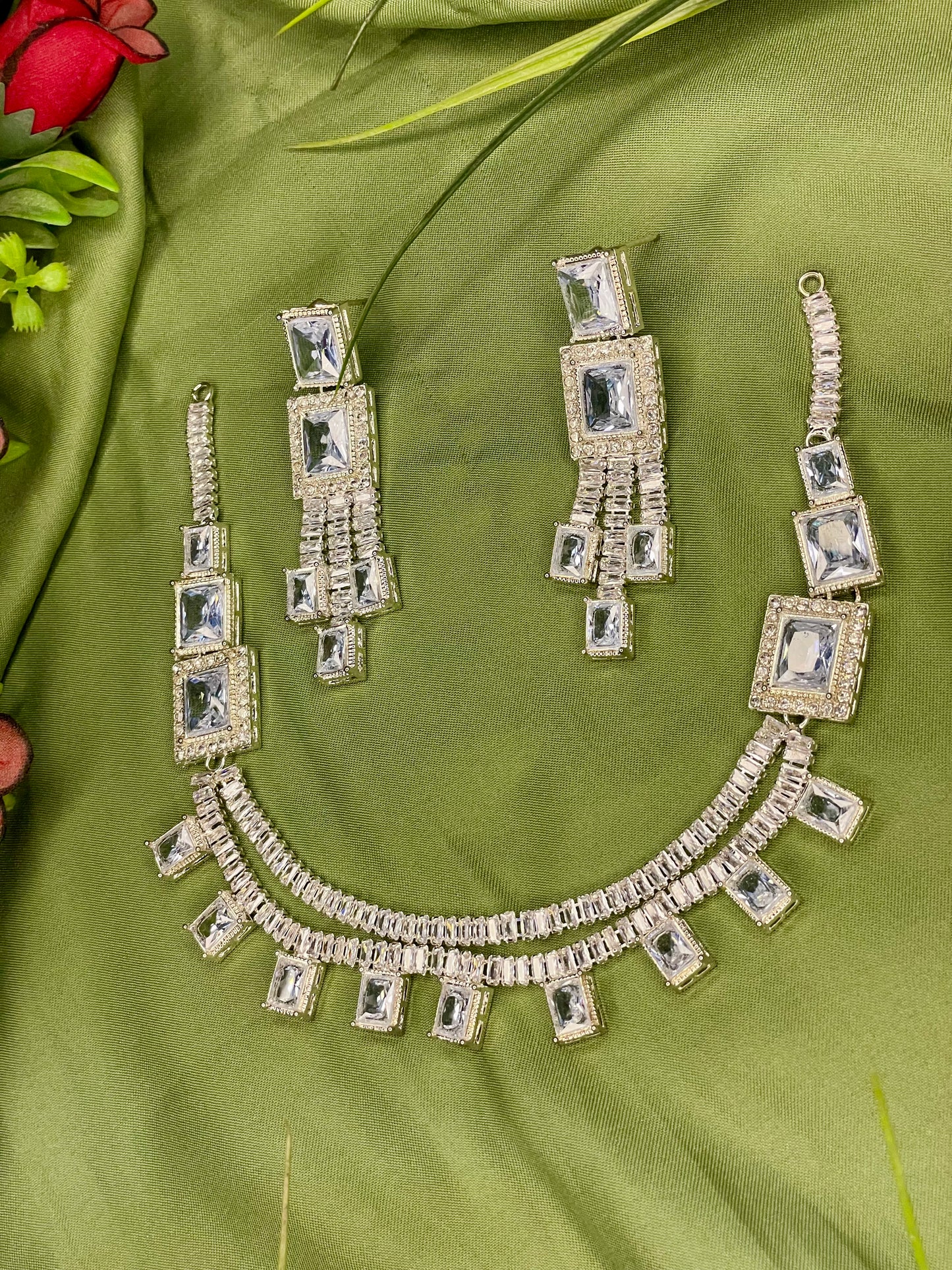 Mala Necklace Set - Silver - TNC04