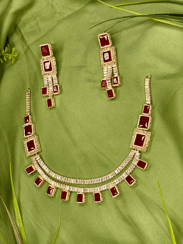 Mala Necklace Set - Red - TNC03