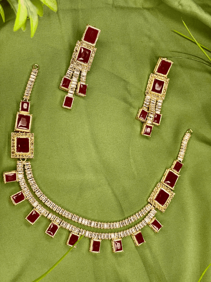Mala Necklace Set - Red - TNC03