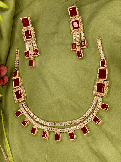 Mala Necklace Set - Red - TNC03