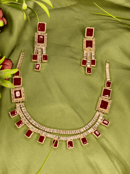 Mala Necklace Set - Red - TNC03