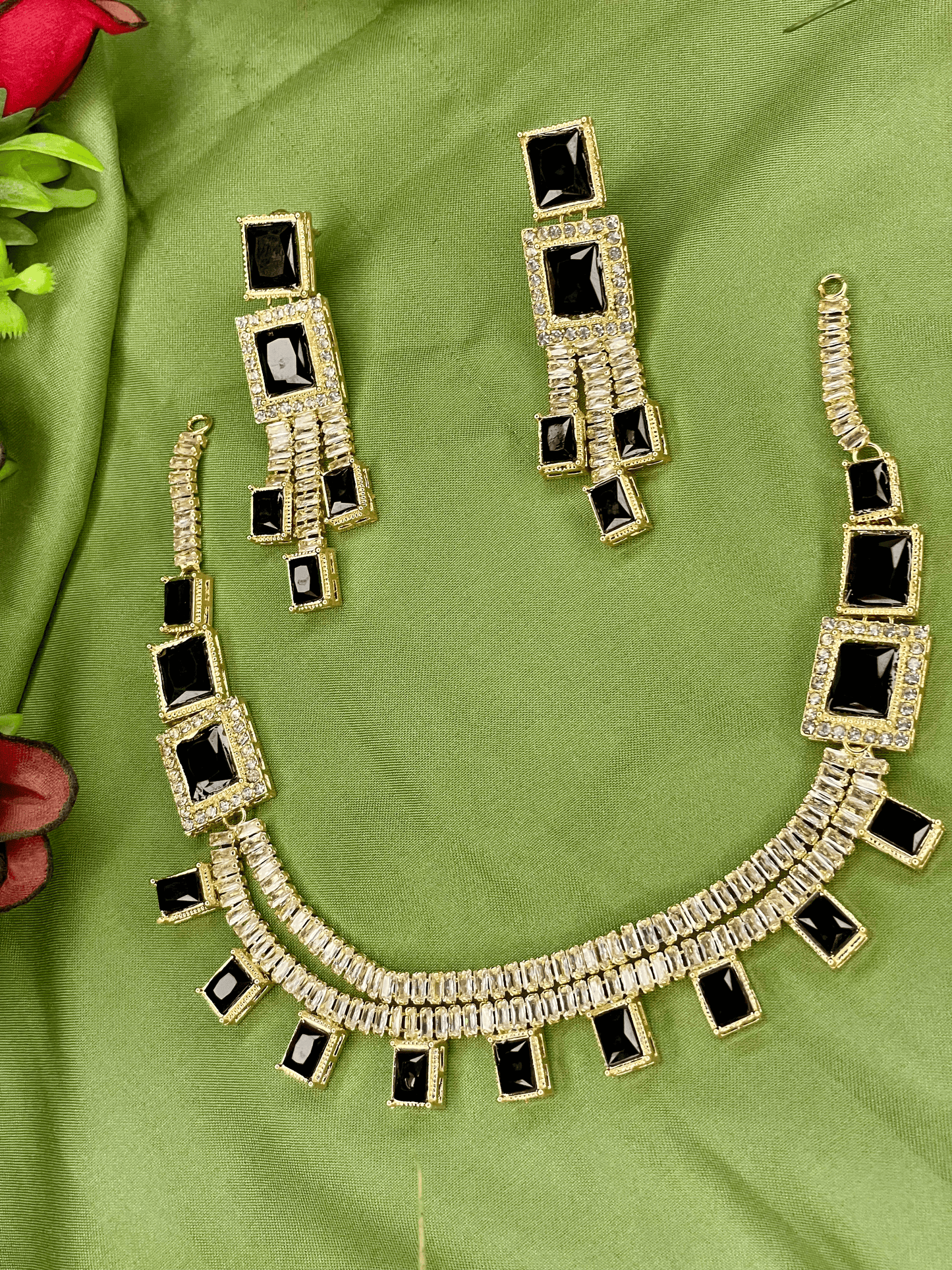 Mala Necklace Set - Black - TNC04