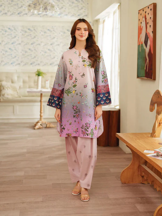 Rose Berry Elegance – 2PC - Stitched Suit