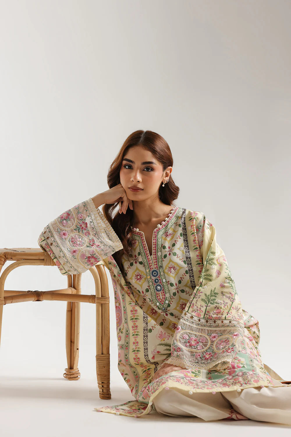 Floral Whisper Printed 2PC Dress