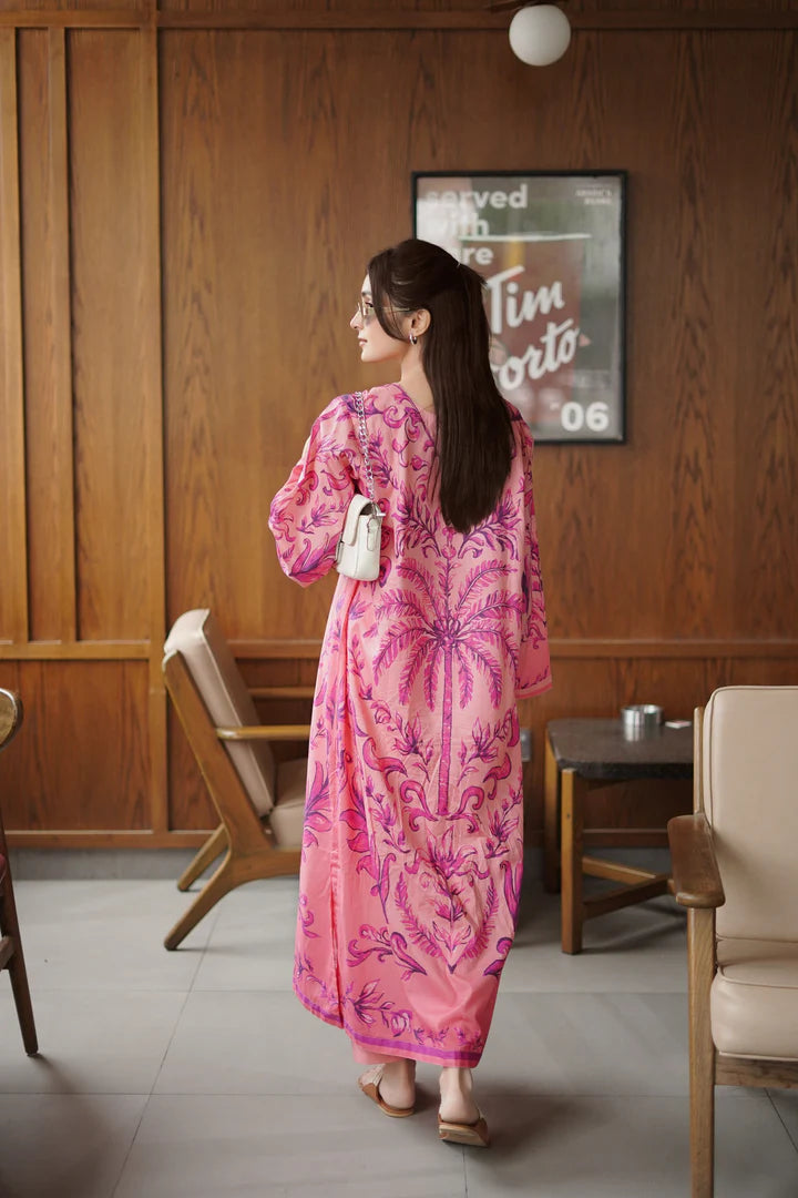 Blush Breeze Kaftaan - 2PC - Stitched Suit