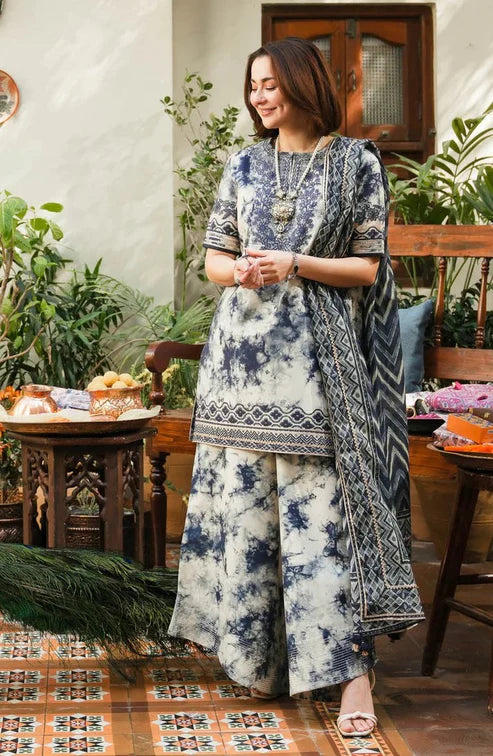 Blue Tie-Dye Luxe - 2PC - Stitched Suit